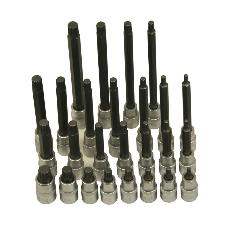 26 E-TORX fine spline sockets