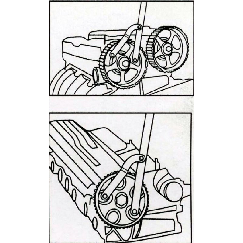 Camshaft, crankshaft, pulley locking key.
