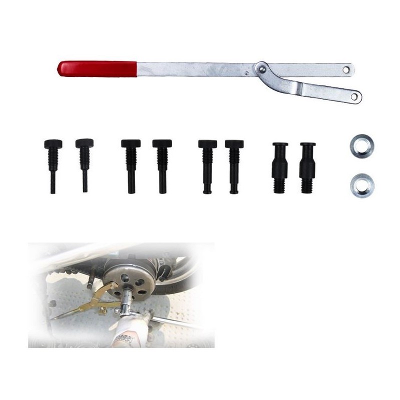 Camshaft, crankshaft, pulley locking key.