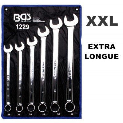 XXL long flat spanner with 12-point eye, from 21 to 32 mm,