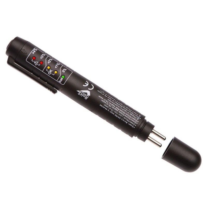 Tester Per Liquido Freni | Penna Con LED | Controlla Umidità Per Auto E Moto | Compatibile Con DOT 3,4,5