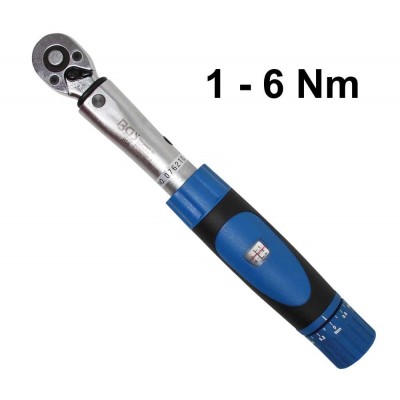 6.3 mm (1/4 ") torque wrench | 1 - 6 Nm BGS