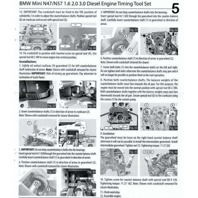 Kit calage distribution - BMW - MINI - N47, N57 - 1.6, 2.0, 3.0D atelier  garage outils auto
