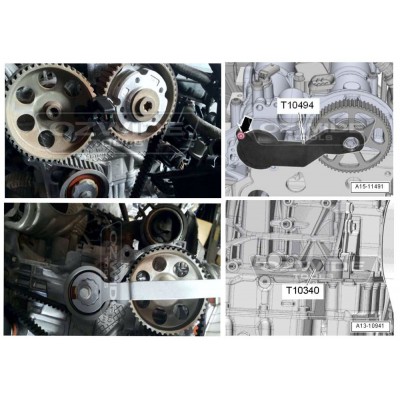 Kit calage distribution - VW - Audi - Skoda - Seat - 6 pièces VAG 1.0 L 3  cylindres, 1.2 L, 1.4 L