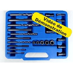 KIT DOUILLES HELICOIDALES EXTRACTION BOUGIES PRECHAUFFAGE 1/4