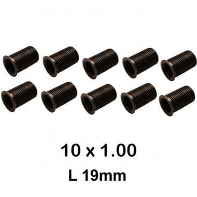 10 inserciones de M10 x 1.0 19 mm