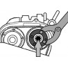 Clé de blocage poulie de vilebrequin VAG Audi VW 1.8 2.0 Turbo