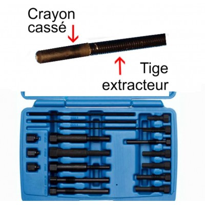 Kit d'extraction de crayon de bougies de préchauffage M8-M9-M10 - KS Tools