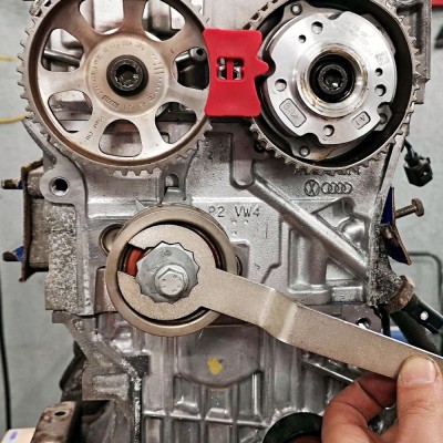 Ensemble d'outils de réglage du moteur, ensemble de courroie de distribution  d'outil de calage du moteur pour moteurs à essence VAG EA211 1.0 1.2 1.4  TSI : : Auto et Moto
