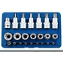 Juego de llaves de vaso Torx TX SET-23, 23 piezas, 12,5 mm (1/2")